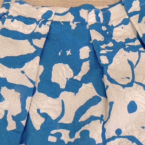Charlotte Brody Cabana Blue/Ivory Brocade Bell Shaped Skirt. Size XS. - Picture 2 of 7